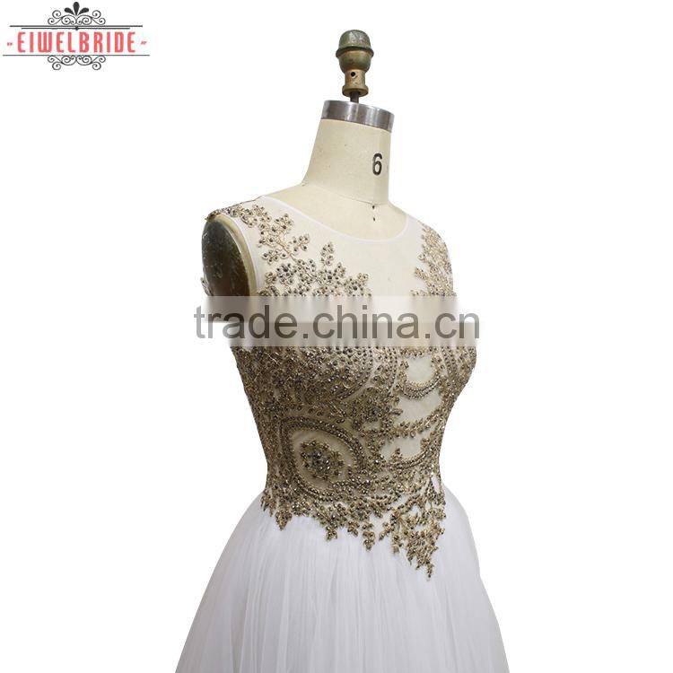 OEM Long Floor-length White A line Wedding Dress