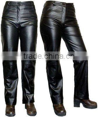 women leather pant