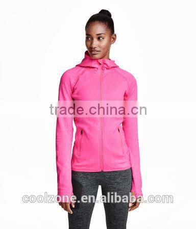 High quality wholesale outside jacket with hood comfortable sports wear for women