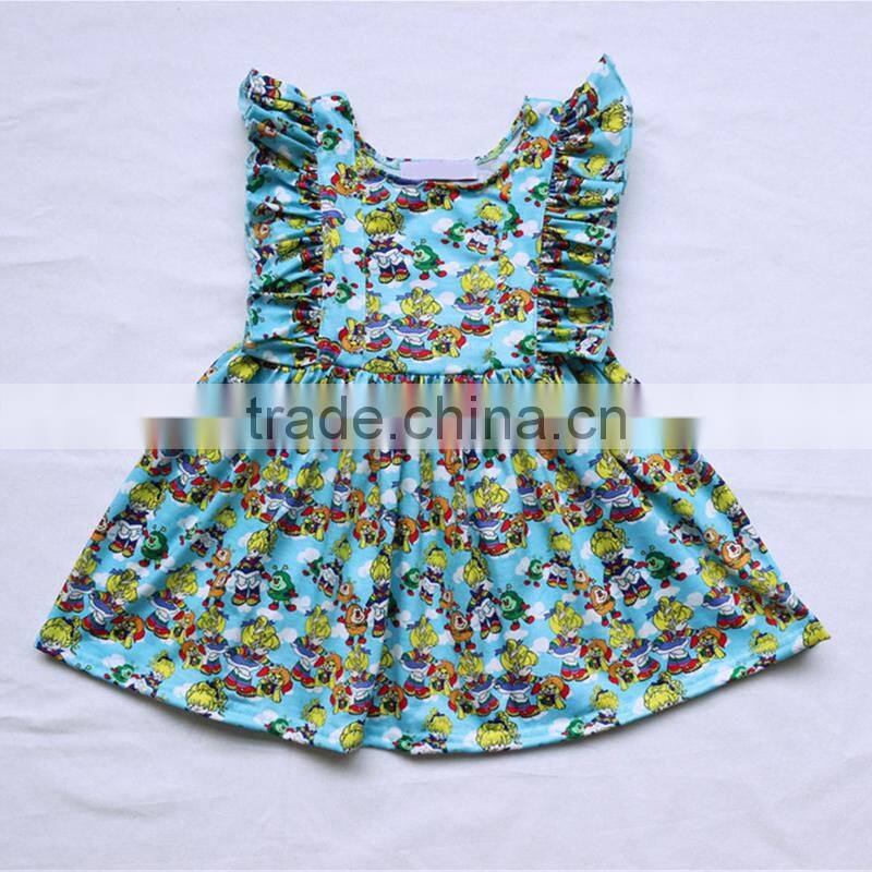 New Arrival fashion Dress Children Boutique Garment rainbow ruffles bottom Baby Ruffle Dress Rainbow Pants Outfits