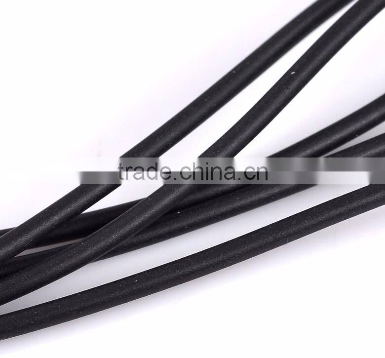 Hihg Quality 2mm 10M length Black Round Rubber Jewelry Cord