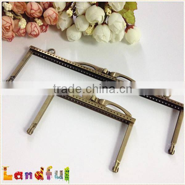 Antique Bronze Kiss Lock Sew In Bag Supplies Purse Frame Handbag Frame