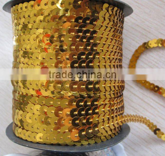 Chain sequins roll PET sequins chain roll line sequin roll