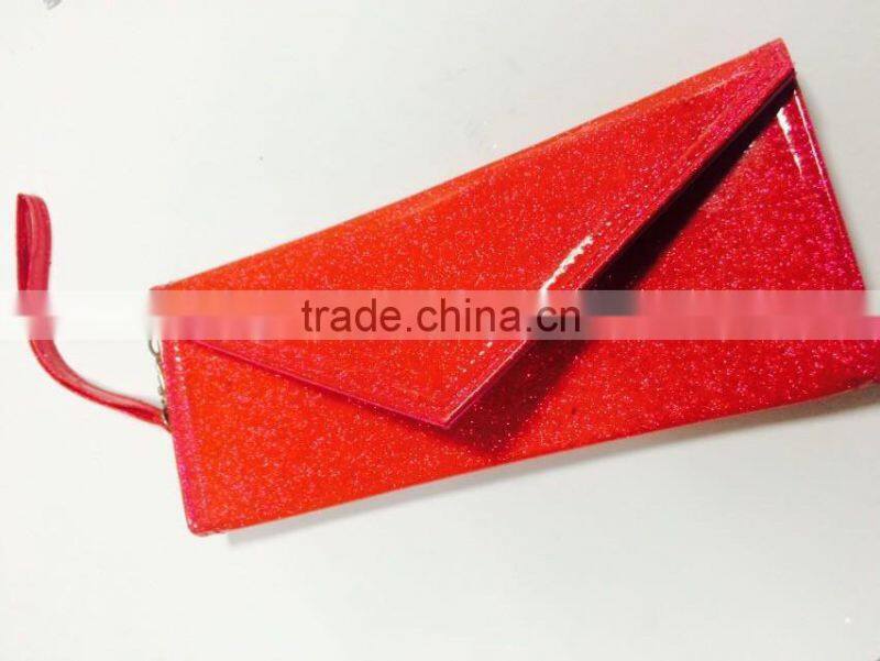 2 years warrantee soft handfeeling and shinning design glitter pvc gift bag material