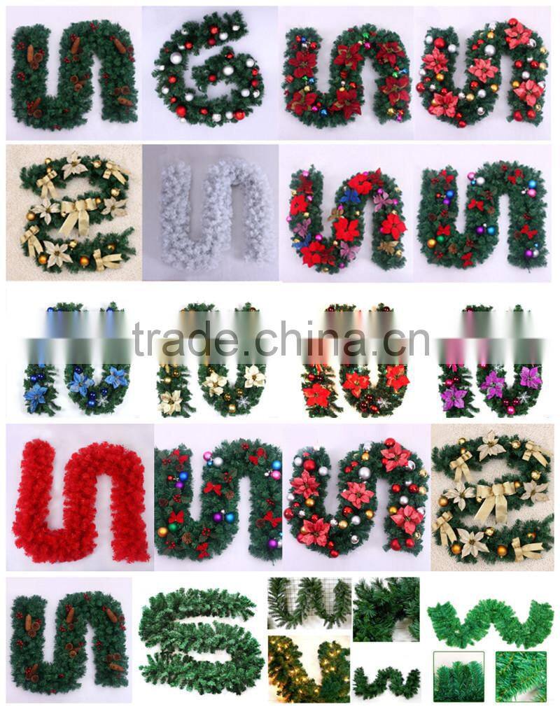 Christmas wreath 2.7M PVC Christmas decoration canes talking christmas wreath