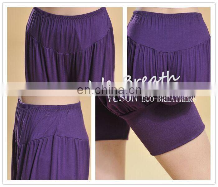 Women's 3/4 Capri pants Bamboo Fiber hidden elastic band