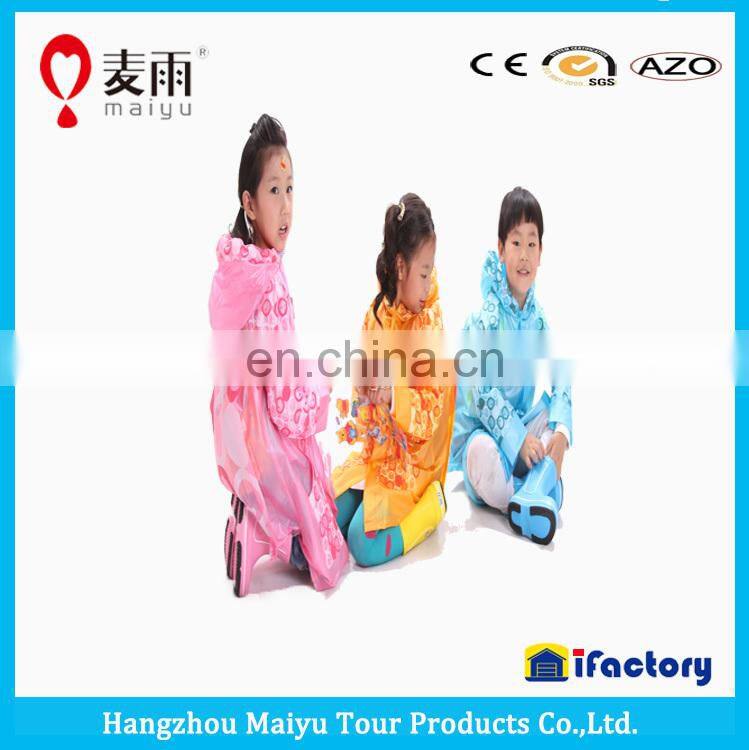 Maiyu 100% waterproof kids raincape cute with hood