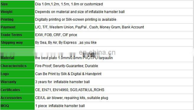 Exciting body game 0.8mm TPU/PVC outdoor soccer bumper balls australia