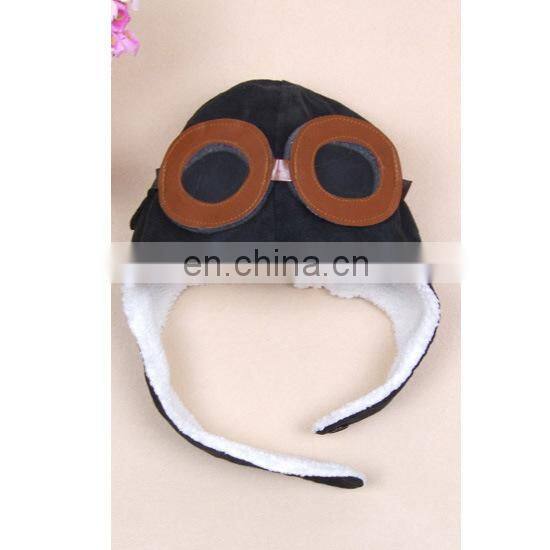Cute fashion baby aviator hats velvet good quality baby caps