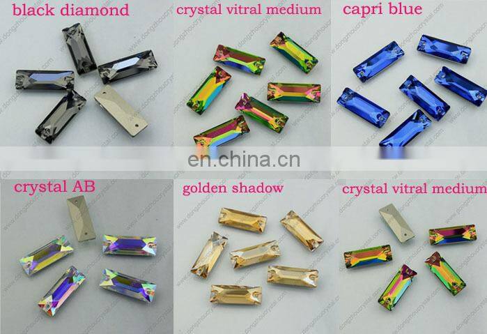 Factory Wholesale Black Diamond Sew On Crystal Garment Stone in High-quality