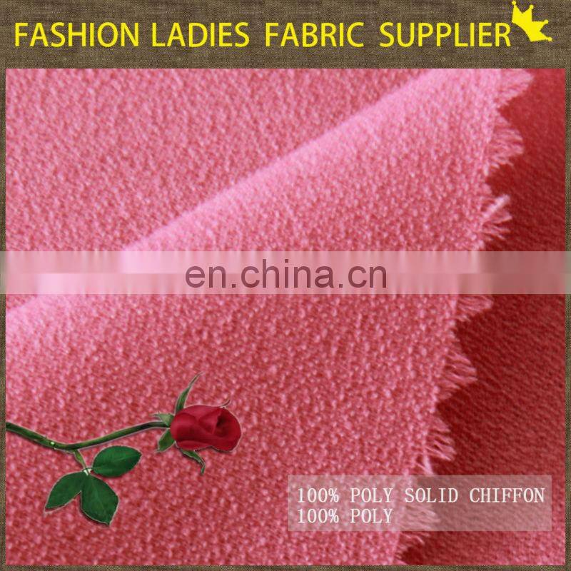 Shaoxing textile good quality wholesale chffon for women's wear 100% poly chiffon fabric