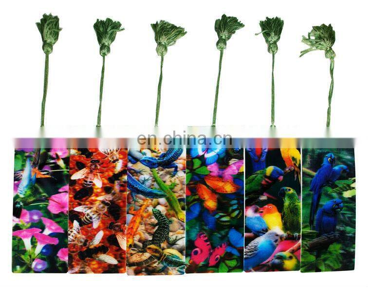 Hot selling 3d custom starfish bookmarks with tassel for 3d effect