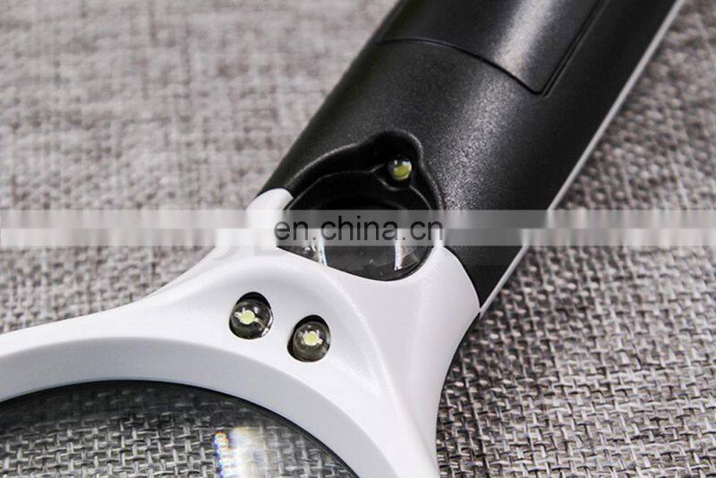 3 LED Reading Magnifying Glass 3X 45X Handheld Magnifier