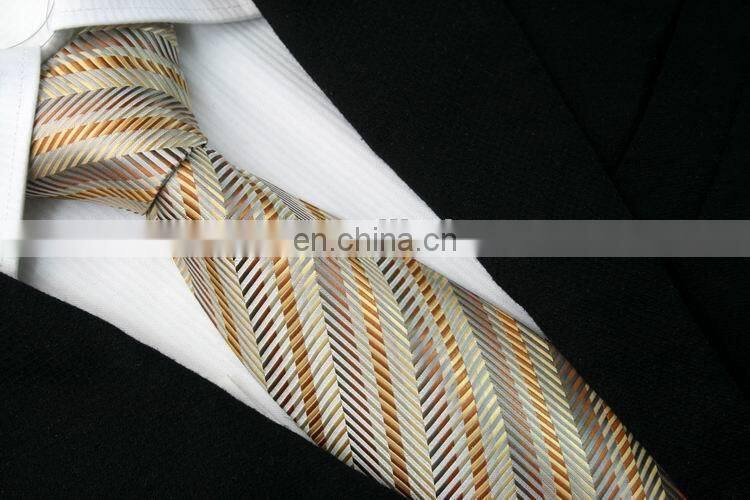 2015 latest hot sale gradually changing color men's 100% silk jacquard tie