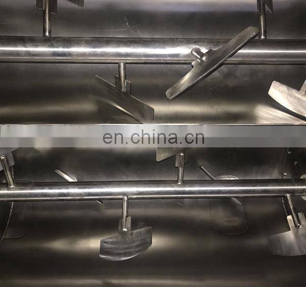 Double shaft automatic  chicken sausage vacuum food mixer machine