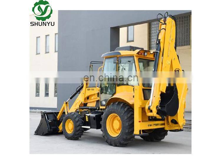 backhoe type shovel loader with front bucket