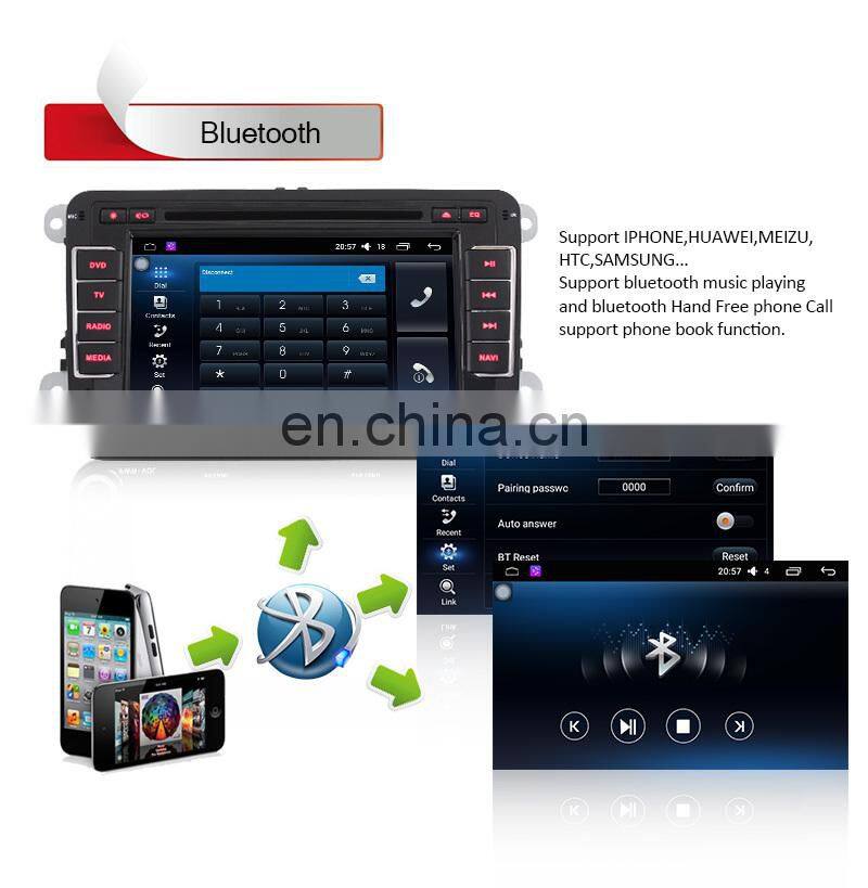 7 Inch Android 5.1 digital touch button car Radio GPS Navigation for VW