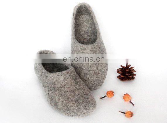 wholesale 100 % polyester nonwoven felt Natural warm Handmade Wool Felt Shoes