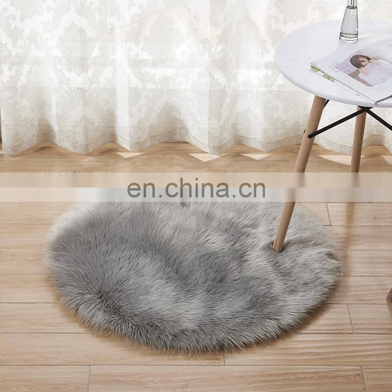 heart shape area carpet faux fur rug