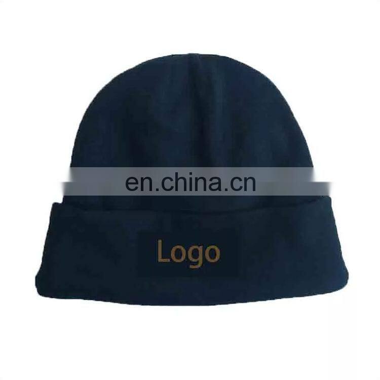 Cheap Price Unisex Embroidery Print Logo Winter Polar Fleece Custom Logo Mens Beanie