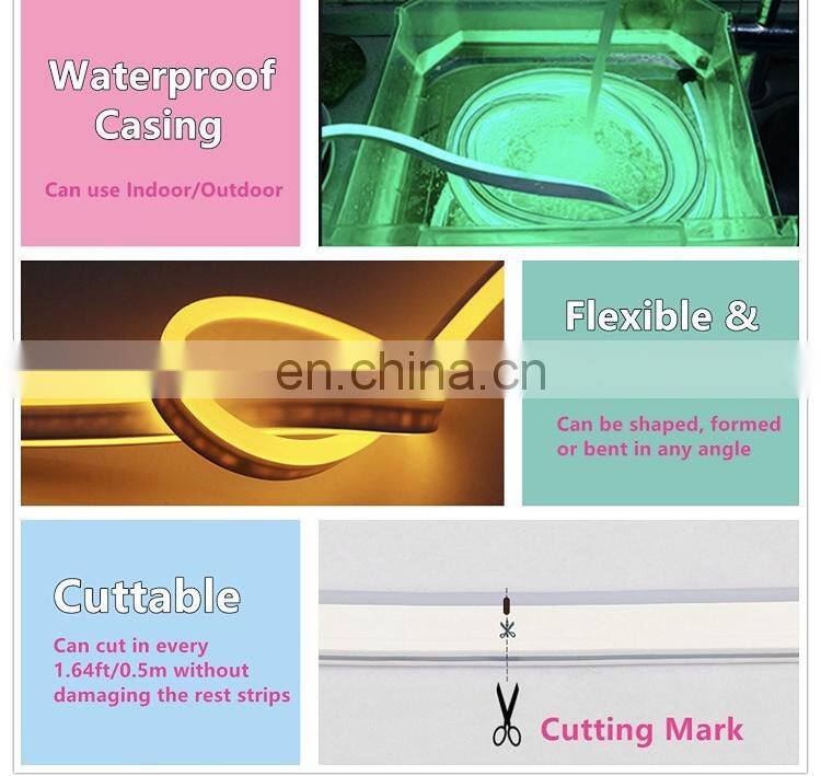 WS2812B WS2811 5V 12V 24V digital Smart RGB color changing 5cm cuttable addressable led neon rope light