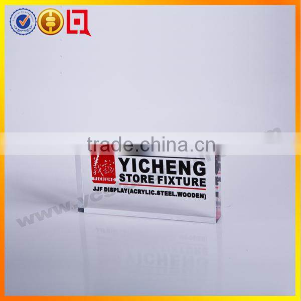 Clear Brand Acrylic Block/Acrylic Sign with Logo Inside