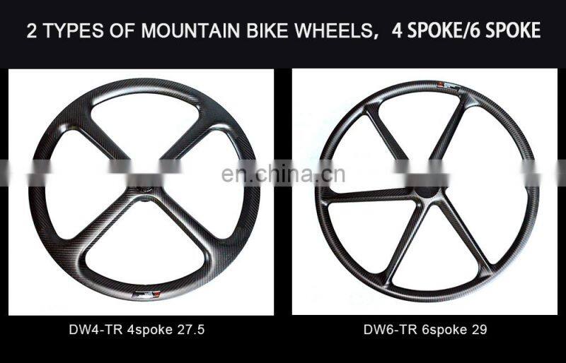 Lightcarbon 6-Spoke Carbon MTB Bike Wheelset for 29er Mountain Bicycle Wheels Logo Custom