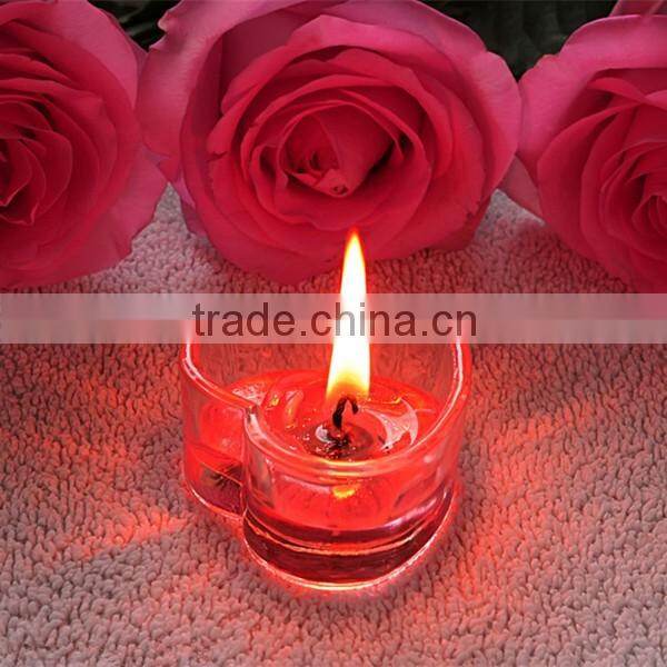 Hand made round ball green and red different colors crystal candle holder with white candles