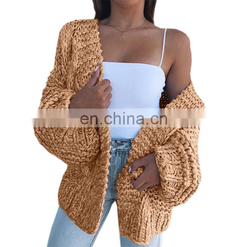 Wholesale custom new cardigan sweater cardigan warm seahorse jacket loose casual long sleeve jacket