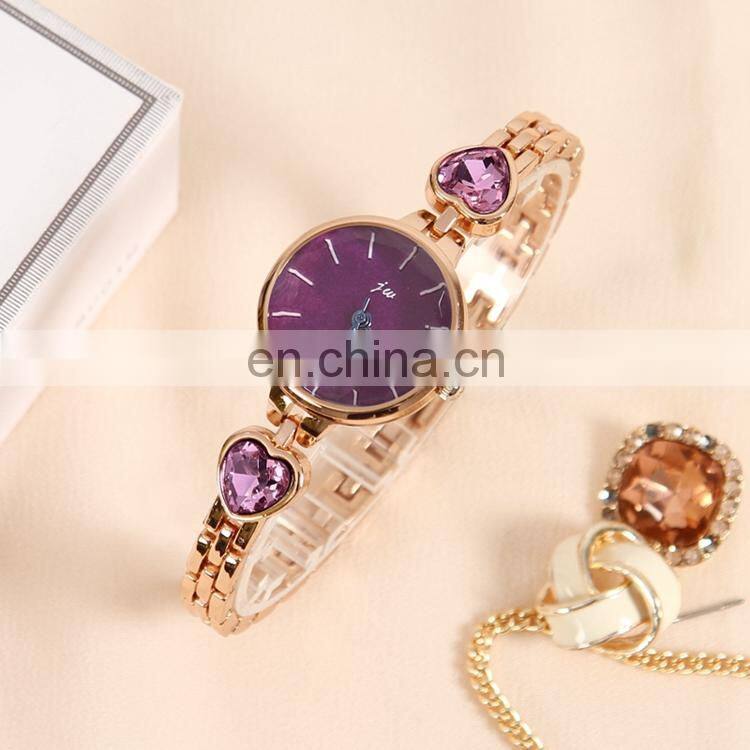 JW 6263 Charm quartz designer wrist watch slim chain strap stainless steel ladies watches