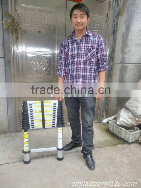 Telescopic ladder 3.8m(EN131/SGS,CE/EN131)(We also have 3.8m,3.2m,2.9m,2.6m,2.0m)