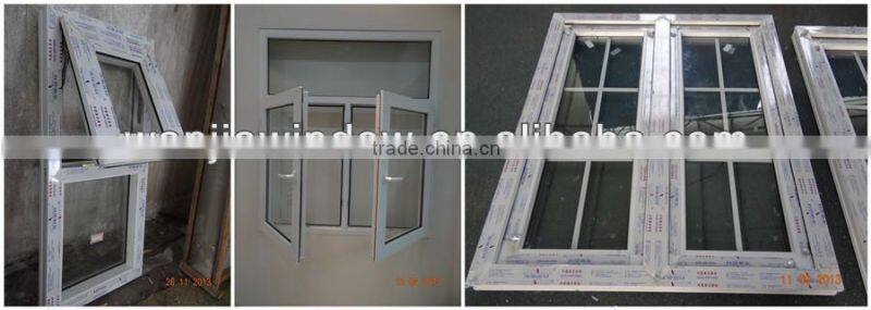wanjia factory wholesale upvc windows with window handle foshan
