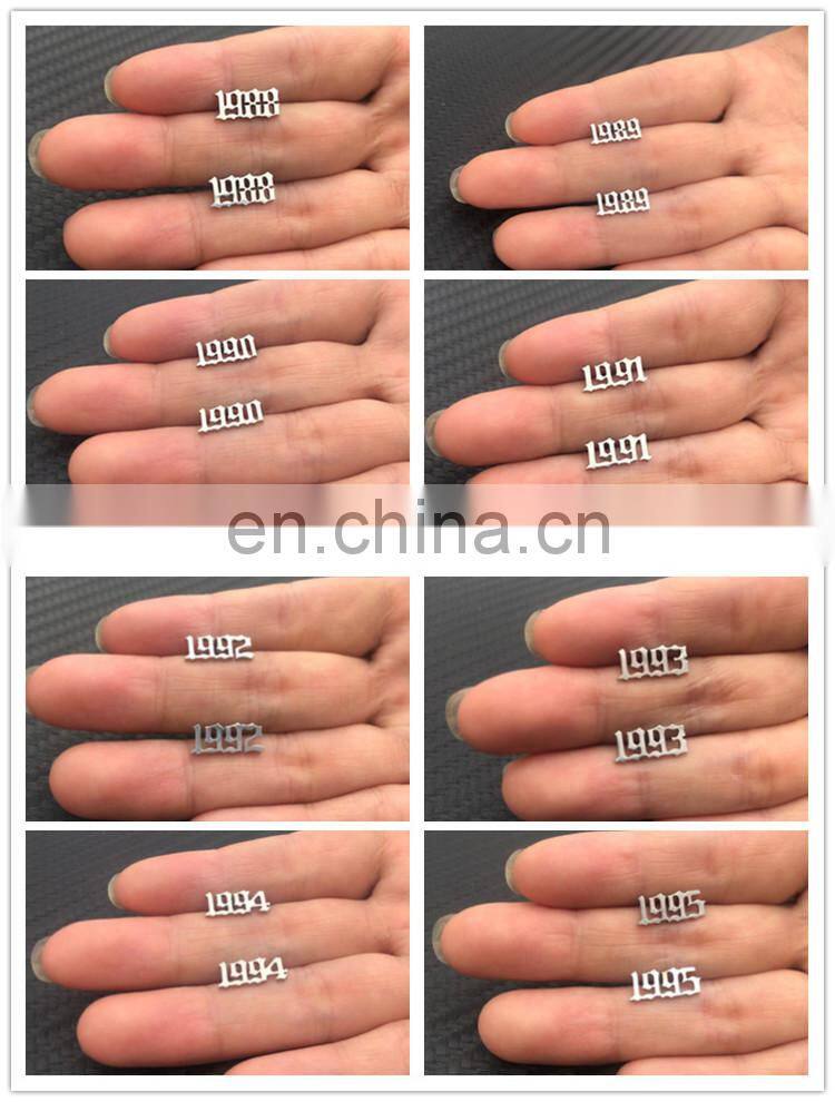 Stainless Steel Earrings For Women Gold Silver Color Birth Year Stud Earring 1996 1997 1998 1999 Earring Jewelry