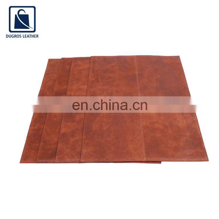 Factory Direct Sale Best Quality Matching Stitching Home Decoration Genuine Leather Coaster at Competitive Price