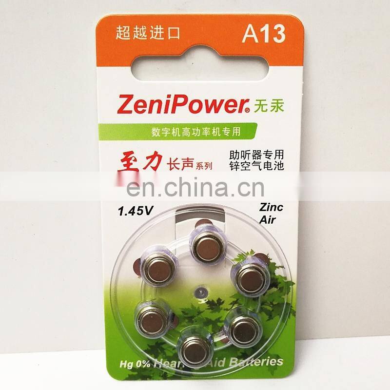 Best Quality Hearing Aids A13 13A e13 ZA13 13 P13 PR48 Zinc Parts Sound Amplifier Battery