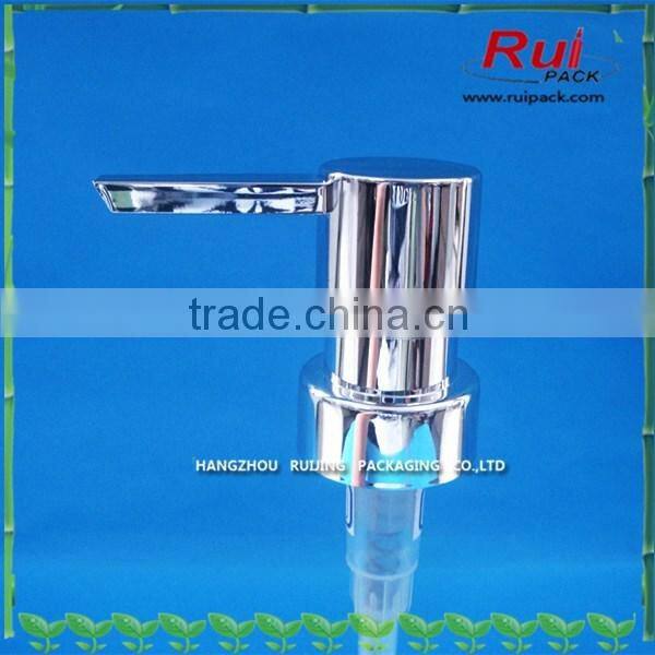 UV silver lotion pump or metal lotion pump dispenser or