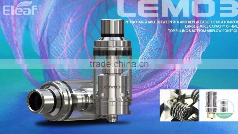 100% Authentic Ismoka Eleaf Lemo 3 4ml dual coil lemo Clearomizer