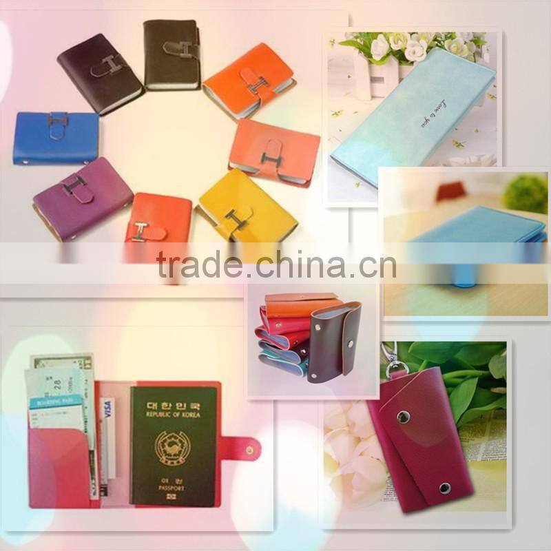 custom travel leather passport holder, business card holder