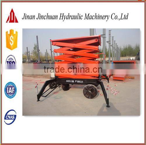 6m 300kg Excellent quality four wheel mobile scissor lift platform
