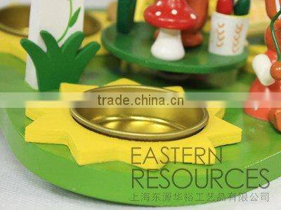 Easter Rabbit Pyramid - Wooden Easter Decoration