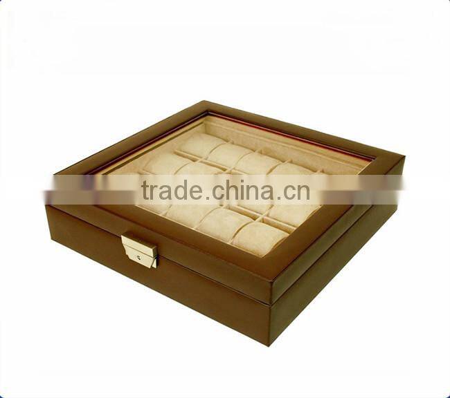 wholesale china OEM supply wooden multiple watch big jewelry box W1196