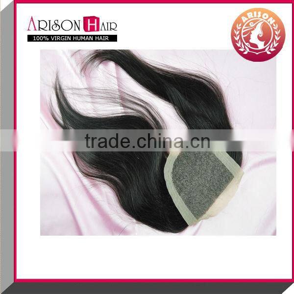 2014 Qingdao whosale factory price top quality brazilian hair 10 inch silk base closure