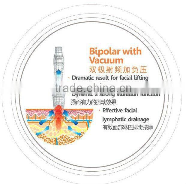 Vacuum tripolar rf cavitation machine