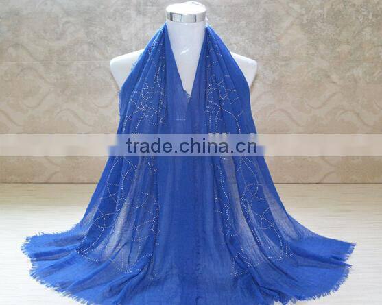 Cutom Beaded Flower Pattern Muslim Khimar Hijab