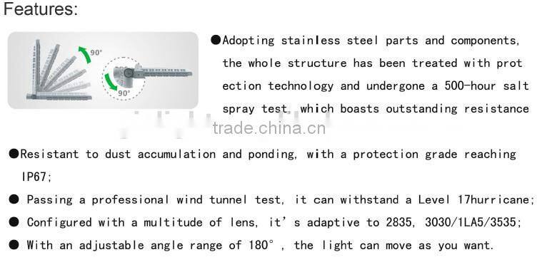 New design PC cooler housing IP65 LED street light 180W for highway