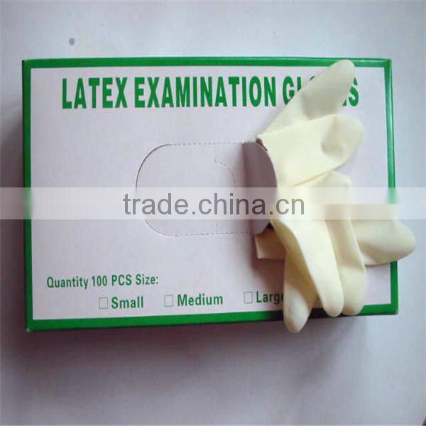 latex disposable examination gloves