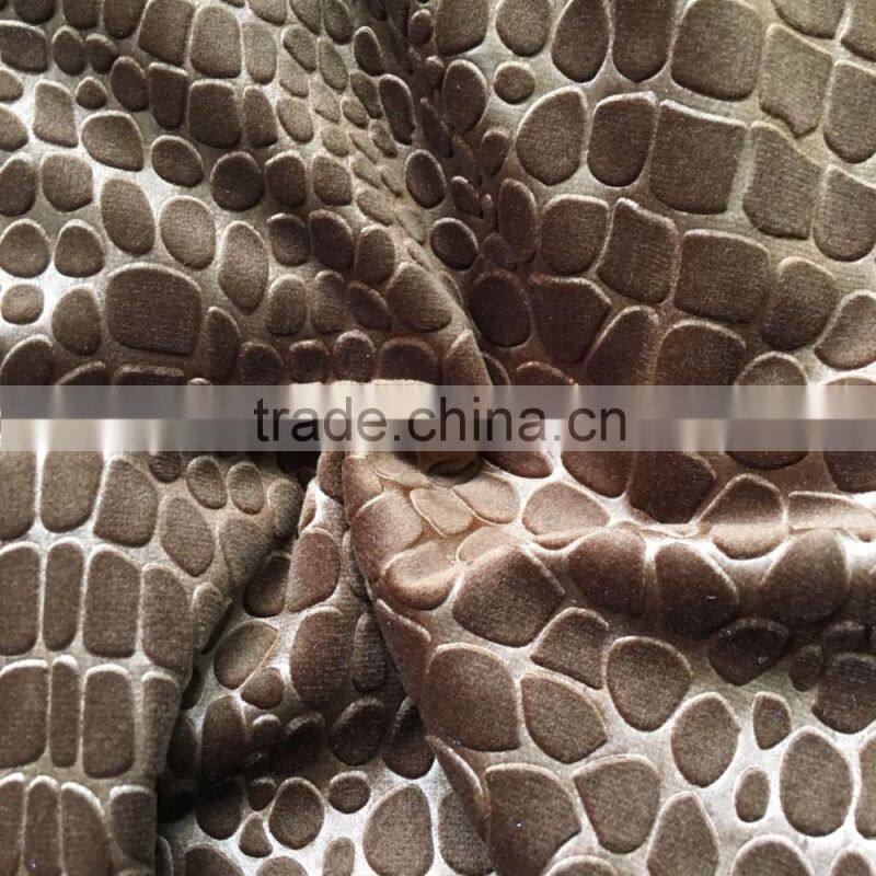New arrival for sofa 95% polyester 5%spandex embossed velvet for india/spain/Russia market