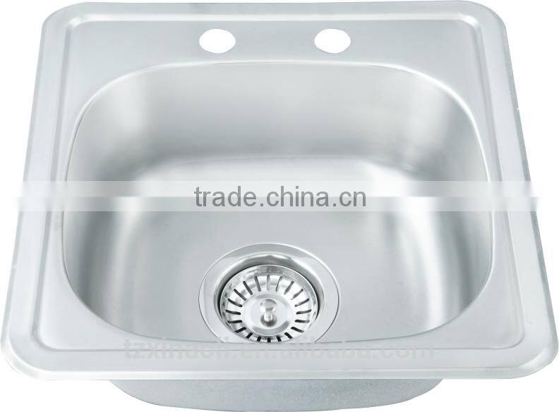 380x380mm XAL3838 single bowl stainless steel sink hot sale for south america