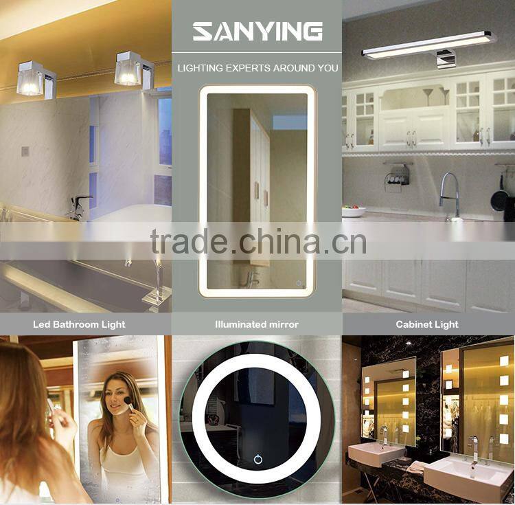 2015 best good anticorrosive performance chrome wall mirror light