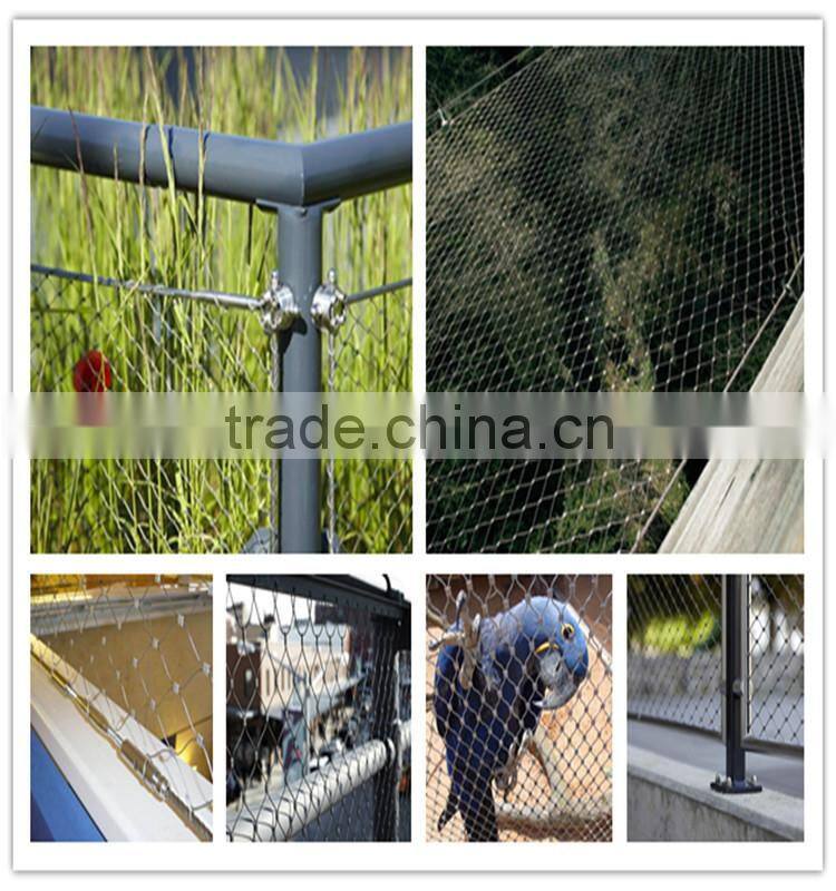 ISO Manufactory provide hand woven stainless steel mesh netting/stainless steel mesh rope netting